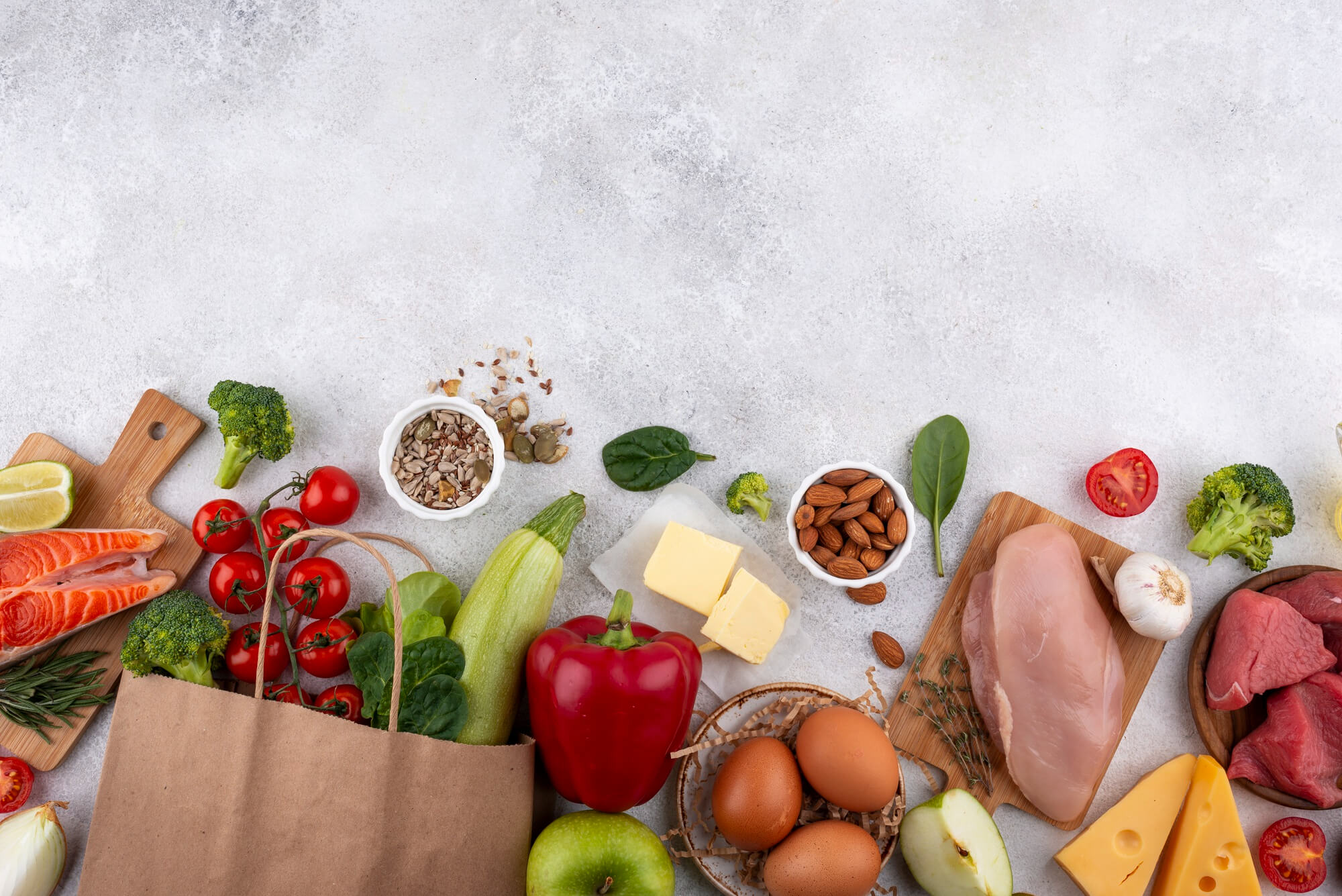 Variedade de alimentos Luzago no Instagram